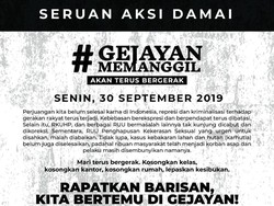#GejayanMemanggil2 dan #kekuasaanDitanganRakyat Rajai Twitter