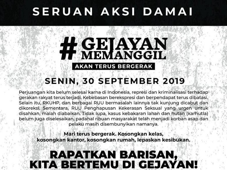 Aksi #GejayanMemanggil2, Tim Medis Bersiaga di Sejumlah Titik