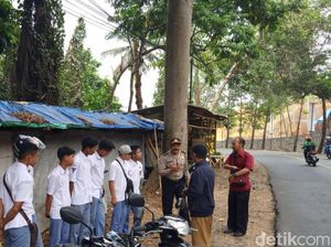 Tim Gabungan Gelar Patroli Cegah Pelajar di Ciamis Ikut Demo