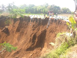 1 Hektare Lahan Pertanian di Tasikmalaya Longsor Saat Kemarau