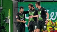 Wolfsburg menjadi klub kedua di Jerman yang belum terkalahkan. Tiga kali menang dan tiga kali imbang menempatkan mereka di posisi tujuh klasemen sementara.  (Peter Steffen / dpa / AFP)
