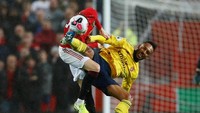 Arsenal meningkatkan tempo dan intensitas di babak kedua dan mendapatkan gol dari kaki Pierre-Emerick Aubameyang pada menit ke-58. Istimewa/Jason Cairnduff/Reuters.