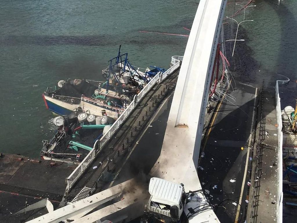 Video Jembatan Ambruk di Taiwan, 2 WNI Jadi Korban Video Jembatan Ambruk di Taiwan, 2 WNI Jadi Korban