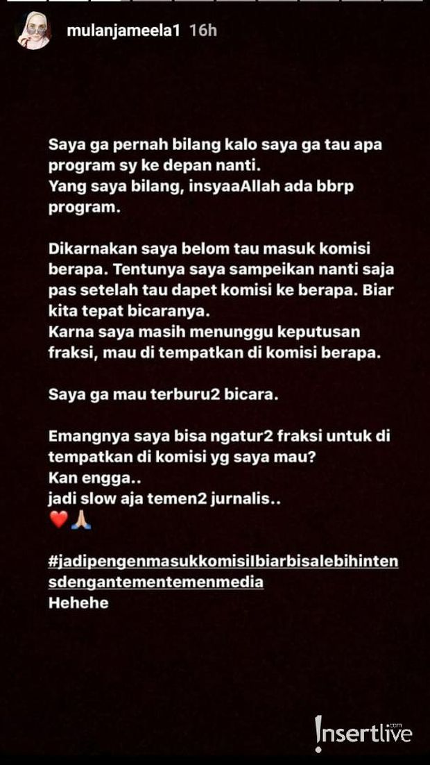 Jelang Jadi Anggota DPR, Mulan Jameela Minta Wartawan Slow Saja