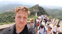 Simon selfie di Tembok Besar China (dok. Simon Wilson)