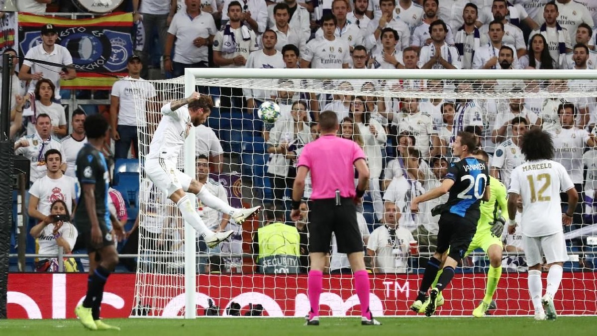 Real Madrid vs Club Brugge tuntas 2-2 (Sergio Perez/Reuters)