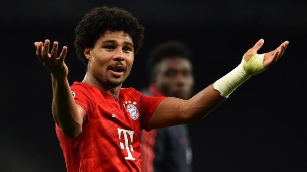 Serge Gnabry jadi bintang Bayern Munchen lawan Tottenham Hotspur.