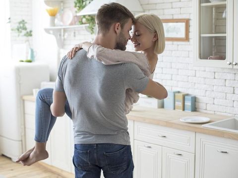Couple in kitchen