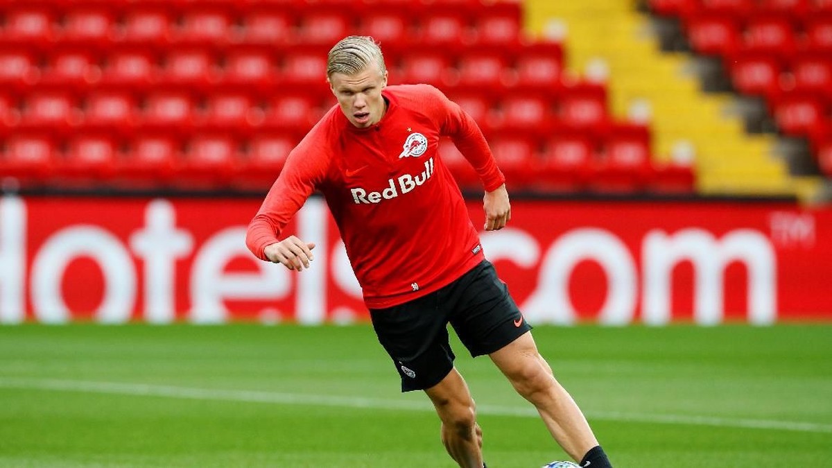 Liverpool sudah punya cara mematikan striker Salzburg Erlind Braud Haaland (Jason Cairnduff/Reuters)