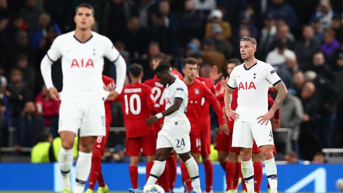 Tottenham Hotspur dihajar Bayern Munich 2-7 di Liga Champions (Foto: Dan Istitene/Getty Images)