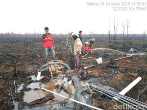 Satgas Buat Sumur Bor di Lahan Terbakar untuk Atasi Karhutla
