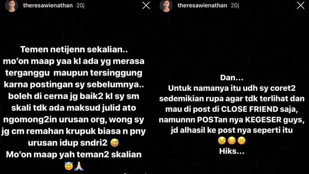 Instagram Story Theresia Wienathan