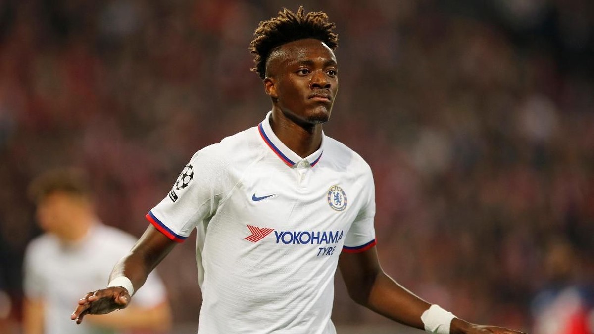Tammy Abraham mencetak satu gol saat Chelsea menang 2-1 atas Lille di Liga Champions (Foto: Pascal Rossignol/Reuters)