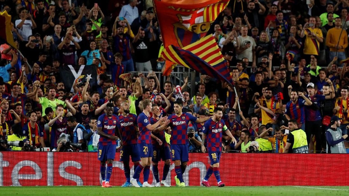 Barcelona menang 2-1 atas Inter Milan di Liga Champions (Foto: Albert Gea/Reuters)