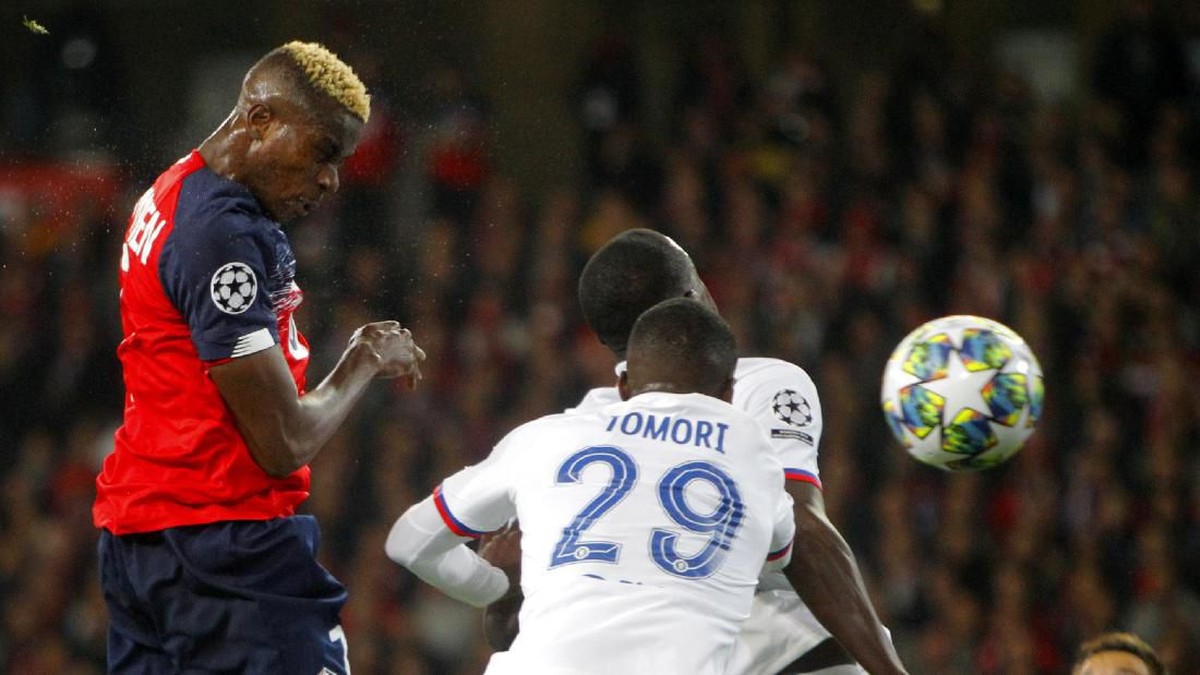 Lille vs Chelsea masih 1-1 di babak pertama matchday kedua Grup H Liga Champions 2019/2020. (Foto: Michel Spingler/AP Photo)