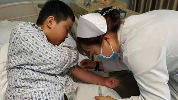 Zikuan saat menjalani prosedur donor sumsum tulang