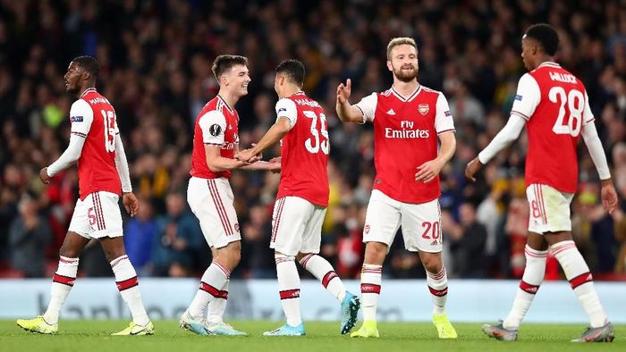 Arsenal menang 4-0 atas Standard Liege di matchday kedua Liga Europa 2019/2020. (Foto: Dan Istitene/Getty Images)