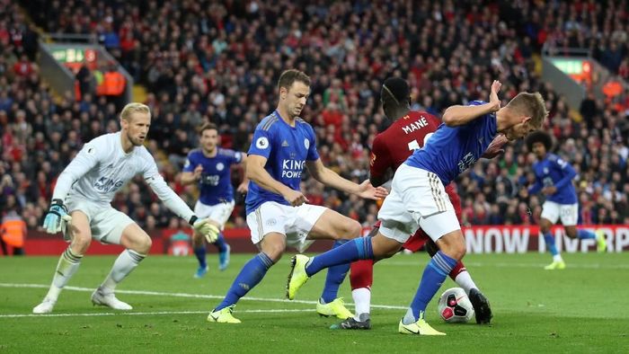Leicester City kalah dari Liverpool karena gol penalti di injury time. (Foto: Carl Recine/Reuters) Leicester City kalah dari Liverpool karena gol penalti di injury time. (Foto: Carl Recine/Reuters)