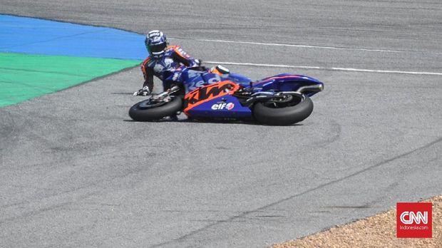 Miguel Oliverira kecelakaan di FP4 MotoGP Australia.