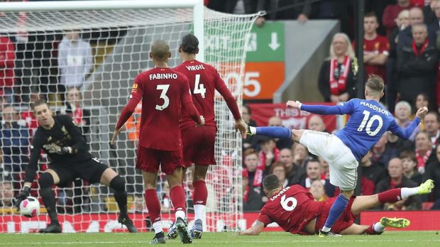 Liverpool menang 2-1 atas Leicester City di pertemuan pertama.
