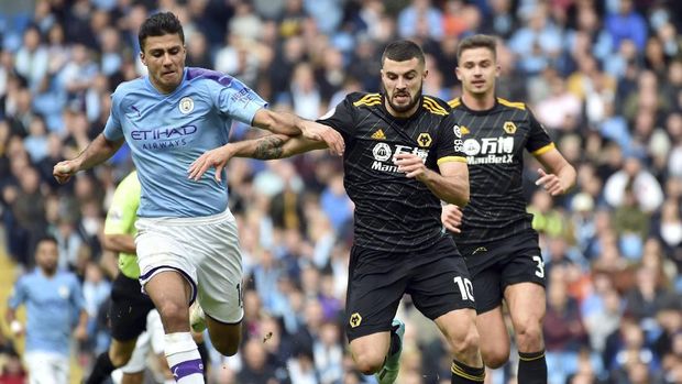 Manchester City menelan kekalahan dari Wolverhampton.