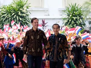 Berbatik, PM Belanda Bertemu Jokowi di Istana Bogor