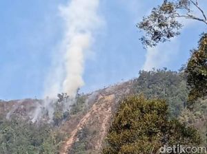 Kebakaran di Gunung Malabar Merambat sampai Gunung Puntang Kebakaran di Gunung Malabar Merambat sampai Gunung Puntang