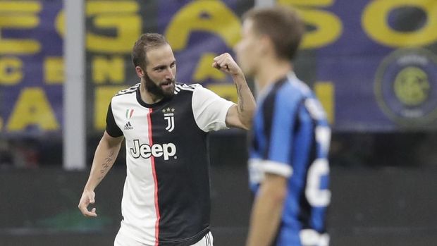 Gonalo Higuai jadi pahlawan kemenangan Juventus di kandang Inter Milan