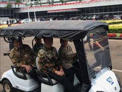 Nyetir Mobil Golf, Puan Sidak Gedung DPR Bareng 3 Pimpinan