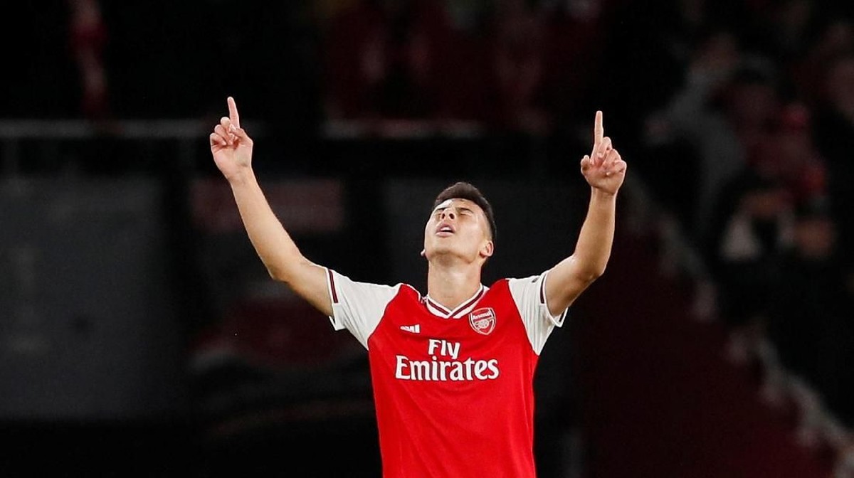 Gabriel Martinelli pilih Timnas Italiia ketimbang Timnas Brasil (REUTERS/David Klein)
