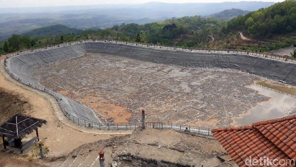Embung Nglanggeran di Gunung Kidul Kekeringan Imbas Kemarau