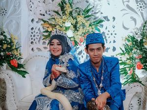 Viral Pengantin di Bogor Bawa Ular Sanca ke Pelaminan, Tamu Ketakutan