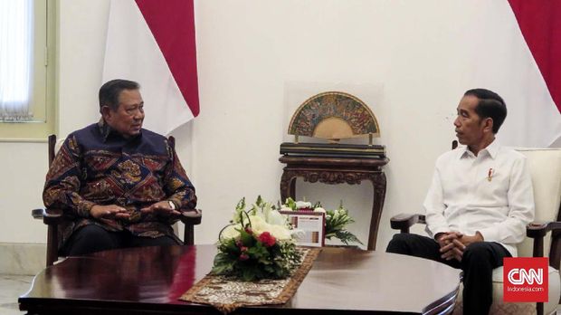 SBY saat diterima Jokowi. (