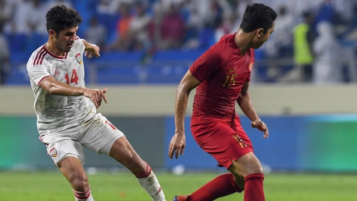 Indonesia kalah telak 0-5 dari Uni Emirat Arab dalam lanjutan Kualifikasi Piala Dunia 2022 (Foto: KARIM SAHIB / AFP)