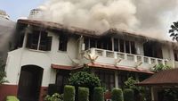 Penampakan KBRI Bangkok yang Dilanda Kebakaran