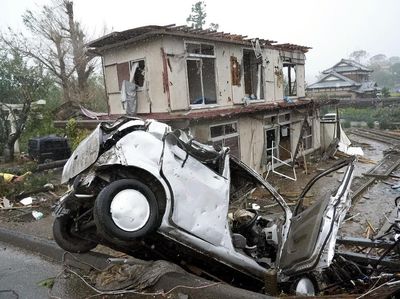Dampak Kerusakan Topan Hagibis di Ichihara Jepang