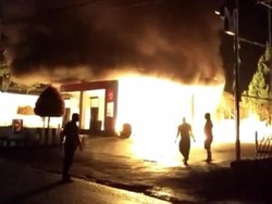 SPBU di Bukittinggi, Sumbar Hangus Terbakar