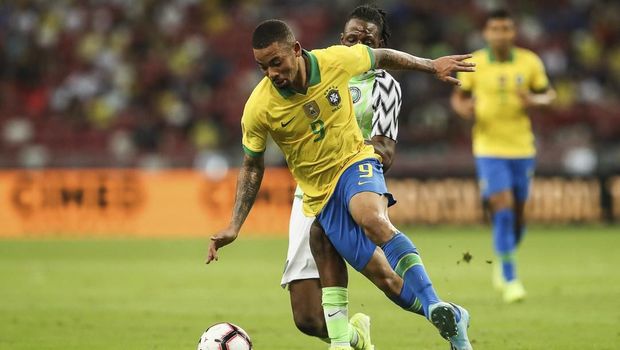 Timnas Brasil tertinggal lebih dahulu dari Nigeria.