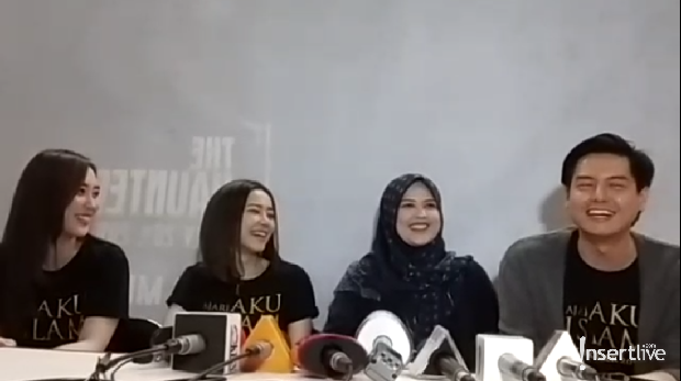 Cut Meyriska dan Roger Danuarta di peluncuran film Ajari Aku Islam