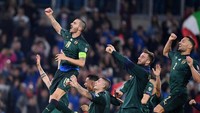 Setelah gagal lolos di Piala Dunia 2018, Italia langsung bangkit. Gli Azzurri menjadi negara kedua yang memastikan berpartisipasi di Piala Eropa 2020. Mereka malah sudah dipastikan jadi juara Grup J (W7 D0 L0). (Alberto Lingria/REUTERS)