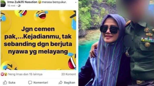 Status Facebook Irma Zulkifli Nasution