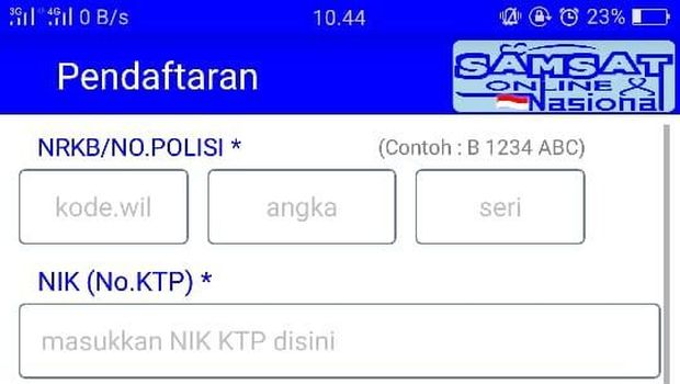 Cara bayar pajak kendaraan melalui ponsel.