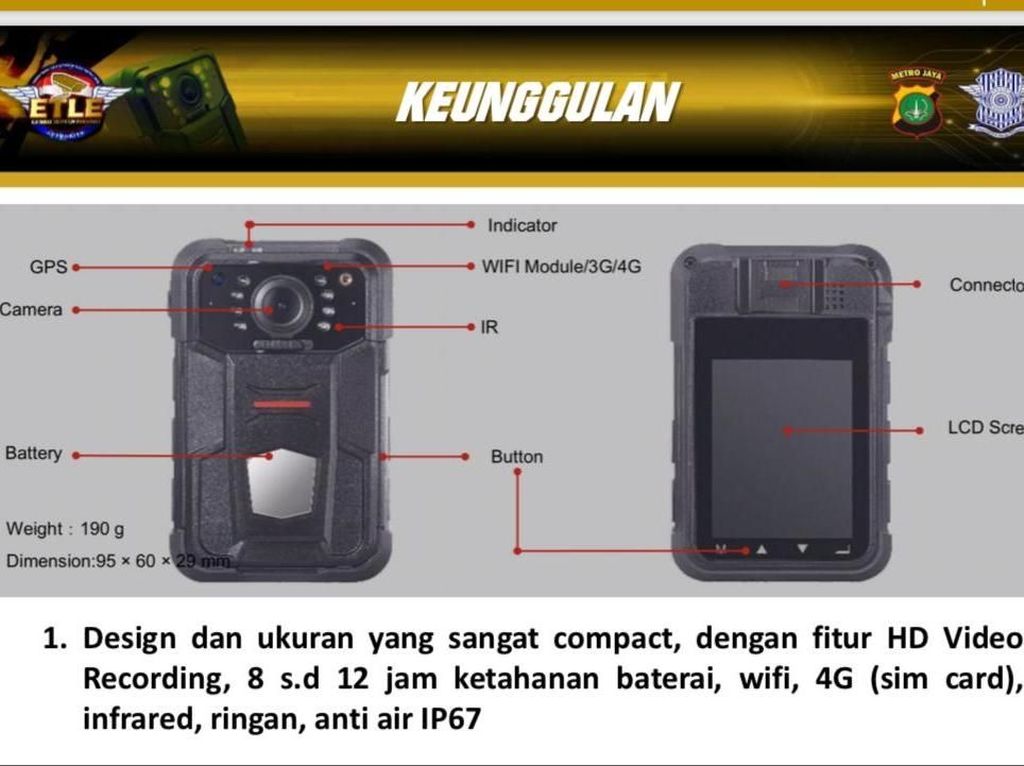Dilengkapi Panic Button, Ini Keunggulan Bodycam di Seragam Polantas Dilengkapi Panic Button, Ini Keunggulan Bodycam di Seragam Polantas