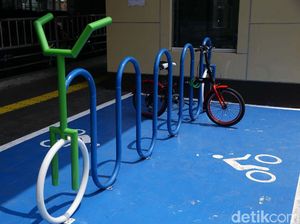 Asyik! Parkir Sepeda Sudah Tersedia di Stasiun MRT Cipete