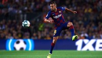 Meski usianya sudah menginjak 30 tahun, namun Jordi Alba masih dipercaya mengisi posisi bek kiri di Barcelona. Harga pasarnya pun tak kalah dengan pemain muda, yakni 50 juta Euro. (Alex Caparros/Getty Images)