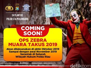 Sosialisasi Operasi Zebra Pakai Poster Joker di Pekanbaru Dinilai Tak Etis