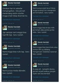 Kultwit milik Wanda Hamidah
