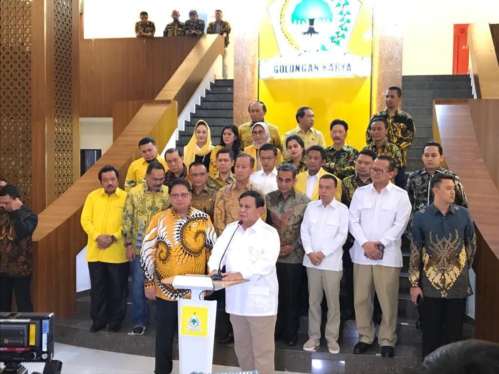 Bertandang ke Golkar, Prabowo: Saya Kembali ke Almamater Bertandang ke Golkar, Prabowo: Saya Kembali ke Almamater