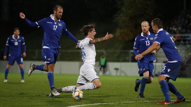 Nicola Zaniolo gelandang serang muda timnas Italia.