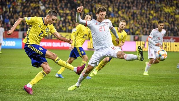 Spanyol tertinggal lebih dahulu oleh Swedia.